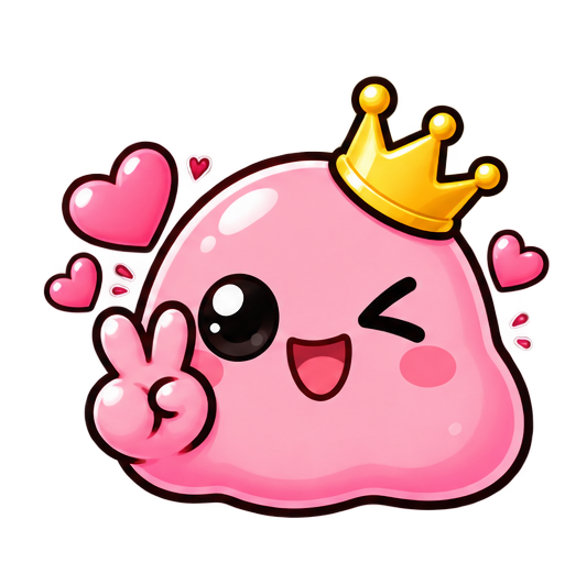TUOTUO winking and giving a peace sign