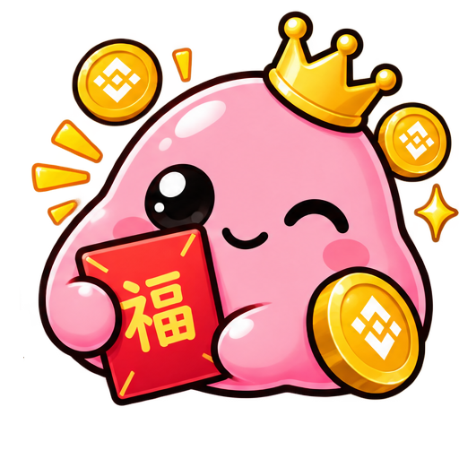 TUOTUO holding a red lucky envelope with BNB coins
